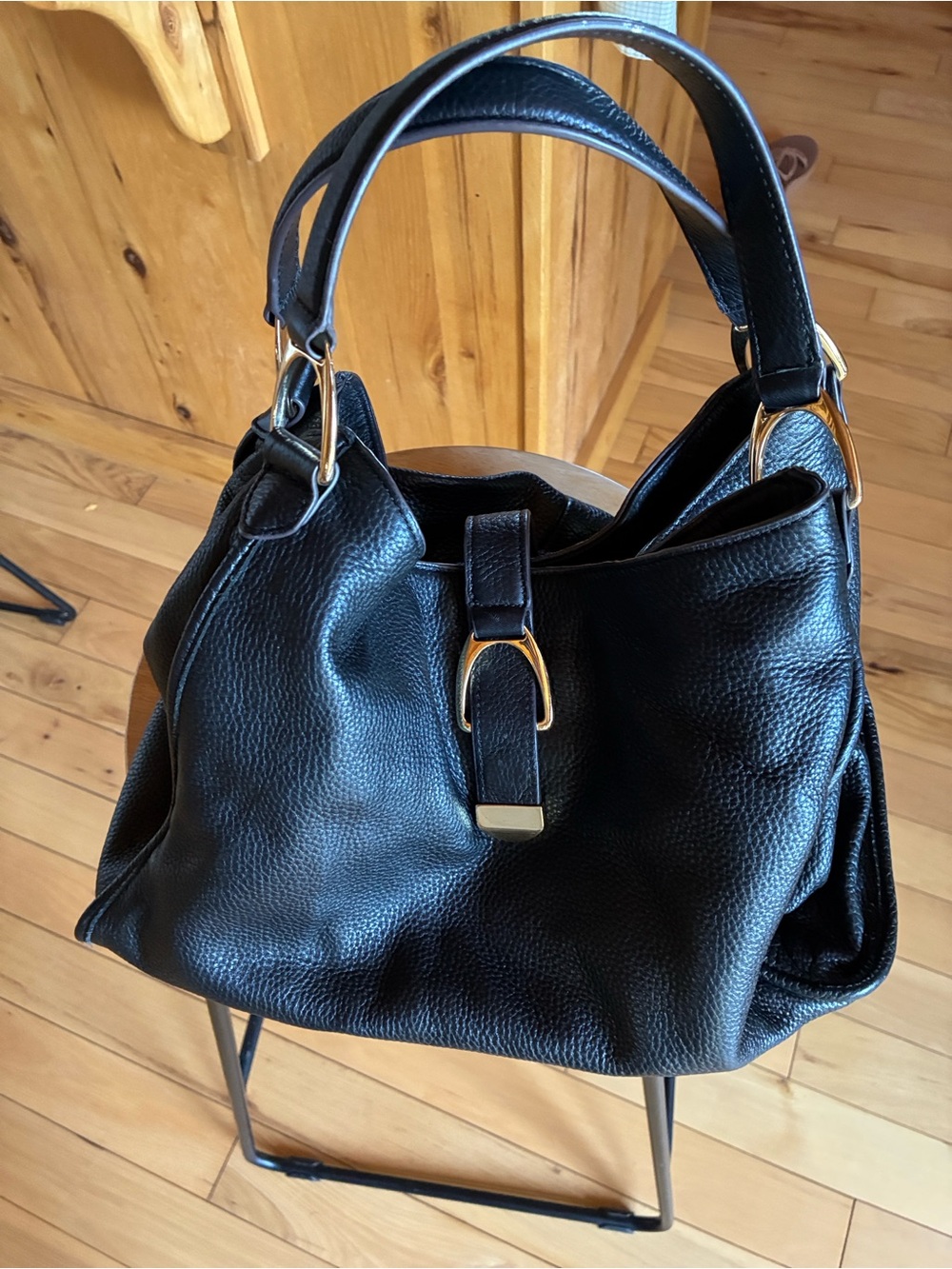 Glove leather equestrian hardware style slough bag
